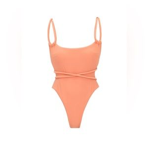 ANDREA IYAMAH LIMA ONE PIECE SWIMSUIT - PEACH - NWT - SM